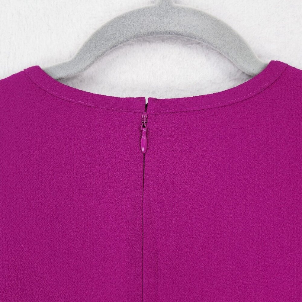 Eliza J Dress Womens 4 Petite Purple Pink Bell Sleeve A Line Flare Classic NEW - Picture 14 of 14